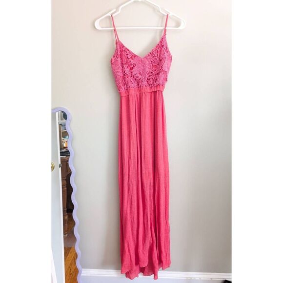 Rue 21 Backless Coral Maxi Dress - Picture 3 of 5